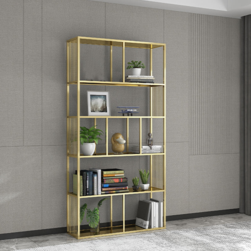 Scandinavian Rectangle Bookshelf Office Metal Etagere Bookcase