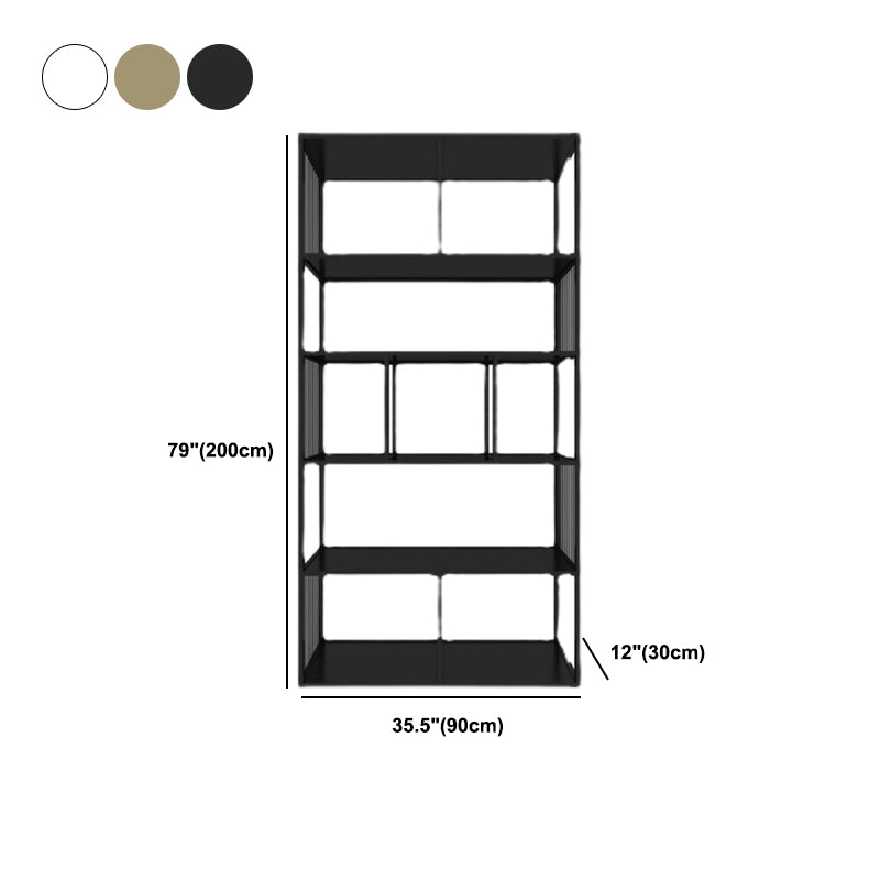 Scandinavian Rectangle Bookshelf Office Metal Etagere Bookcase
