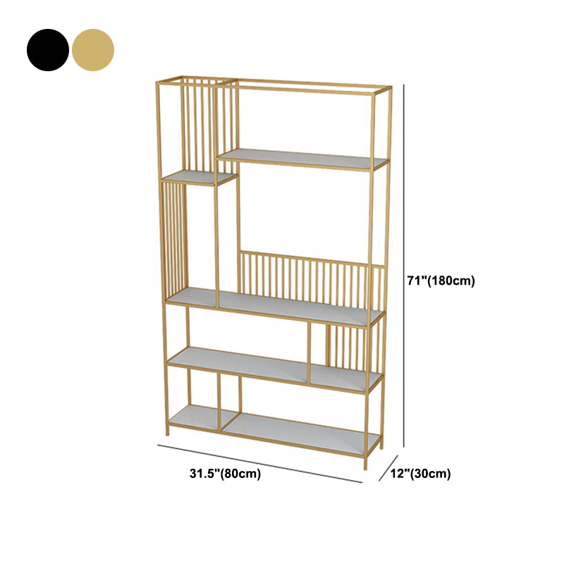 Nordic Metal Storage Bookshelf Rectangle Bookcase for Home Office