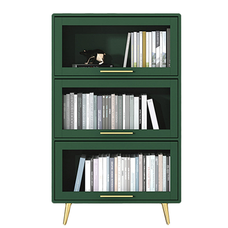 Modern Engineered Wood Bookcase, Door Bookshelf for Any Room, 12" W