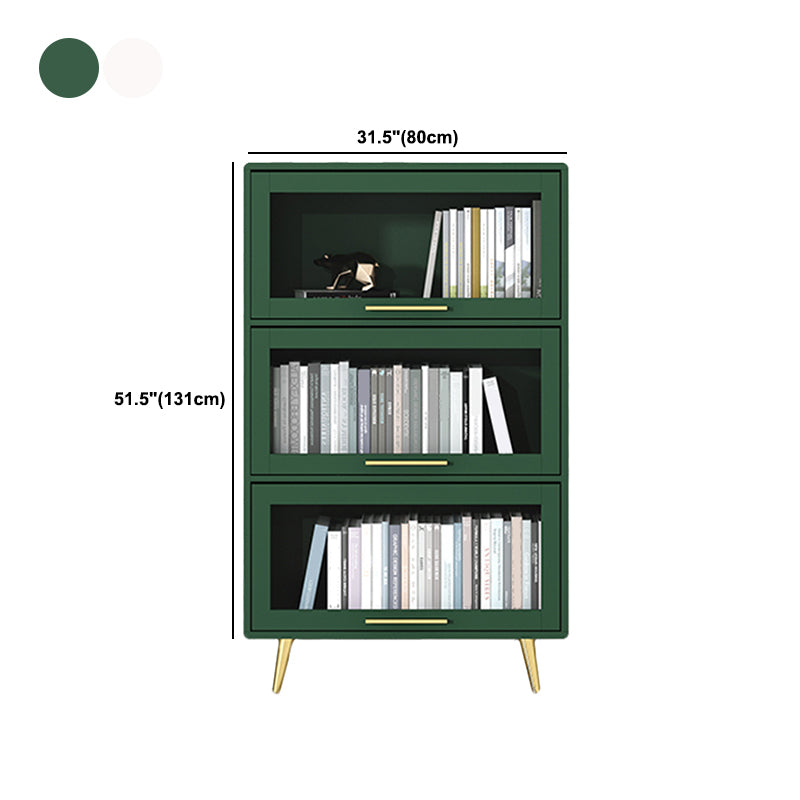 Modern Engineered Wood Bookcase, Door Bookshelf for Any Room, 12" W