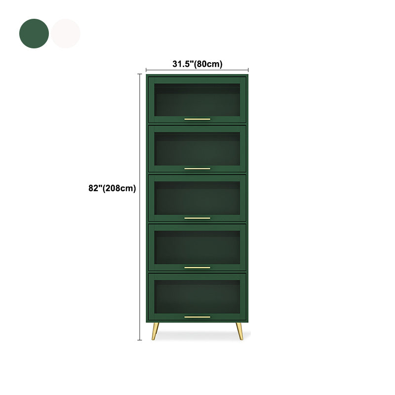 Modern Engineered Wood Bookcase, Door Bookshelf for Any Room, 12" W