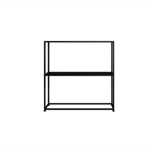 Metal Open Back Bookcase Industrial Etagere Storage Bookshelf