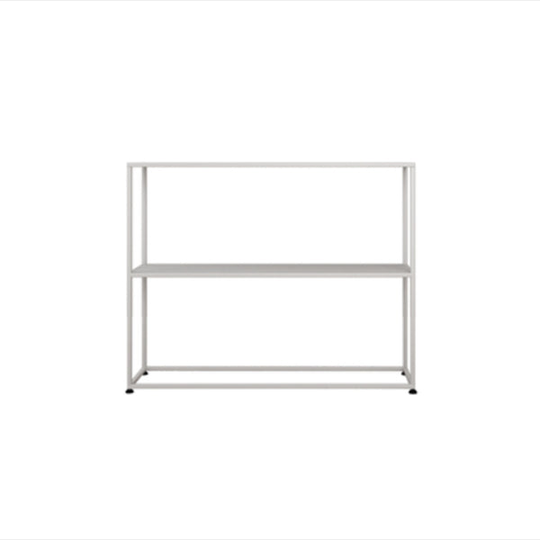 Metal Open Back Bookcase Industrial Etagere Storage Bookshelf