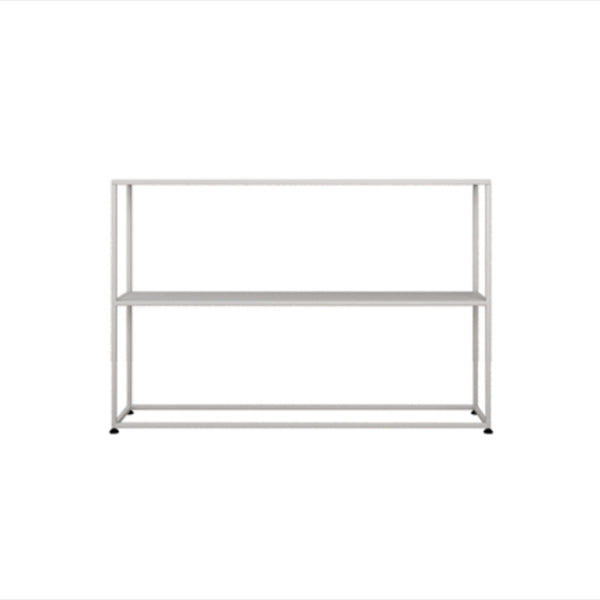 Metal Open Back Bookcase Industrial Etagere Storage Bookshelf