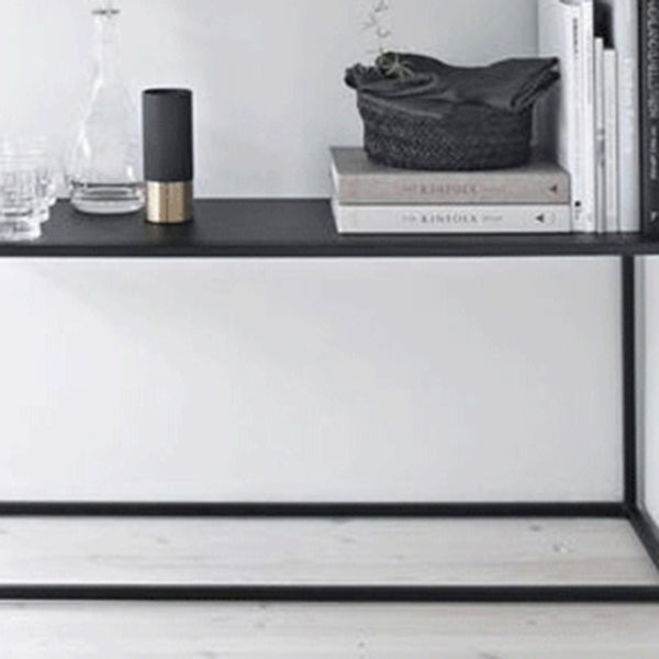 Metal Open Back Bookcase Industrial Etagere Storage Bookshelf