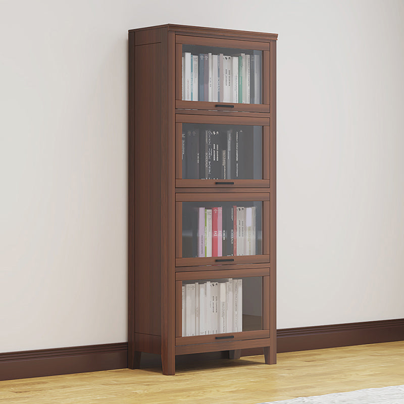 Modern Solid Wood Bookcase, Door Bookshelf for Any Room, 24" L X 12" W