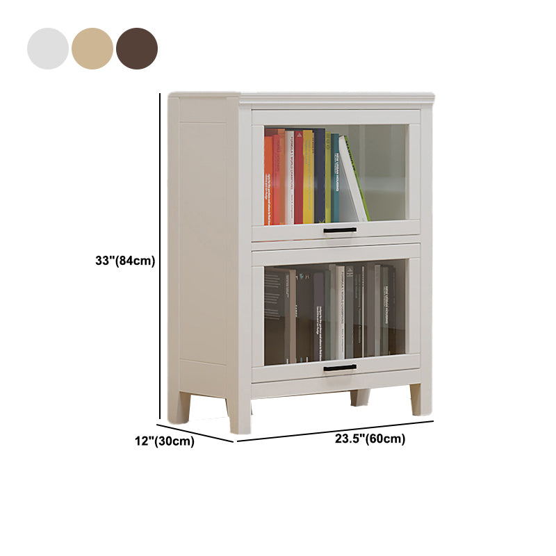 Modern Solid Wood Bookcase, Door Bookshelf for Any Room, 24" L X 12" W
