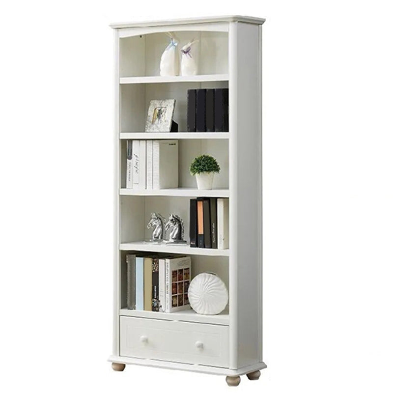 Scandinavian Wood Bookshelf Home Office Closed Back Bookcase