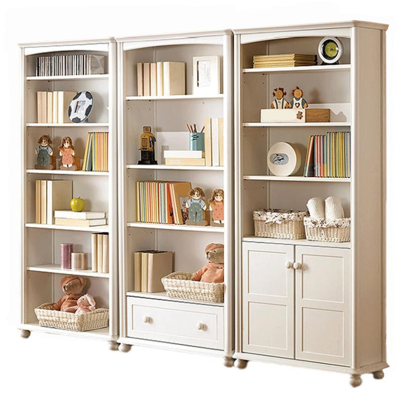 Scandinavian Wood Bookshelf Home Office Closed Back Bookcase