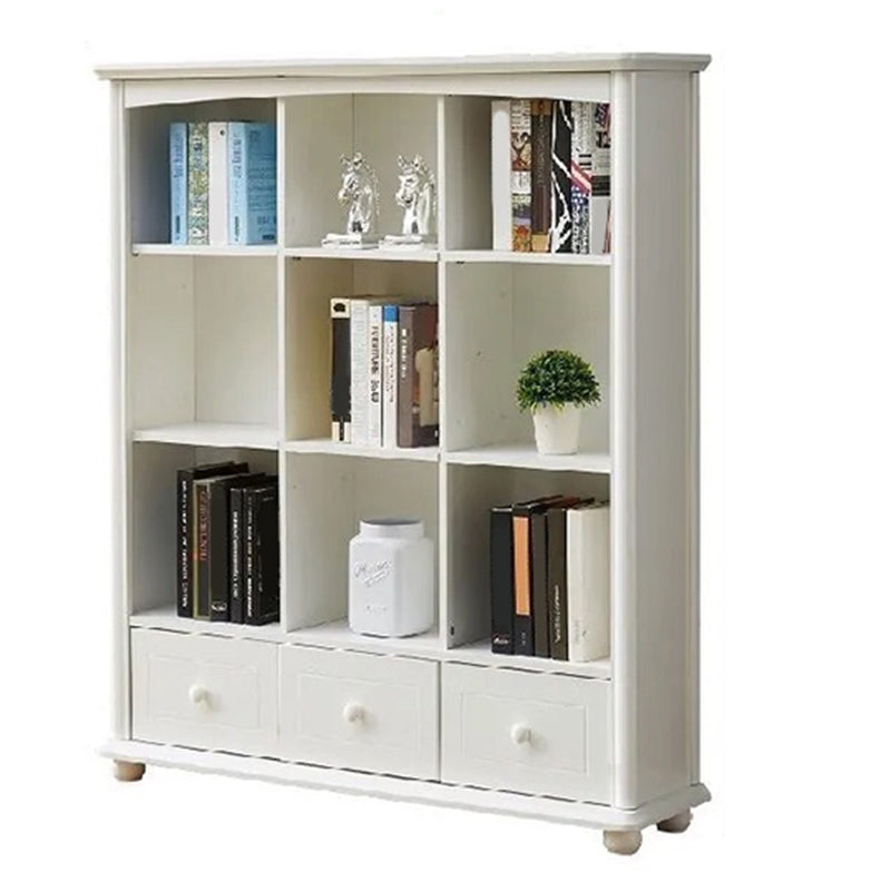 Scandinavian Wood Bookshelf Home Office Closed Back Bookcase