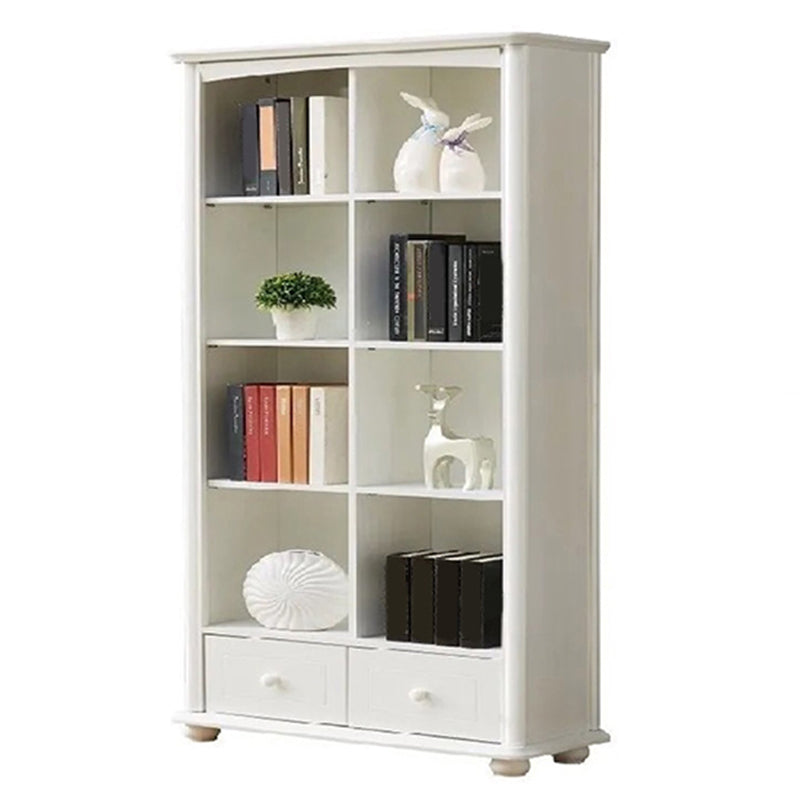Scandinavian Wood Bookshelf Home Office Closed Back Bookcase