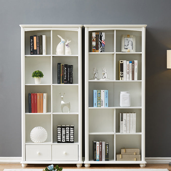 Scandinavian Wood Bookshelf Home Office Closed Back Bookcase