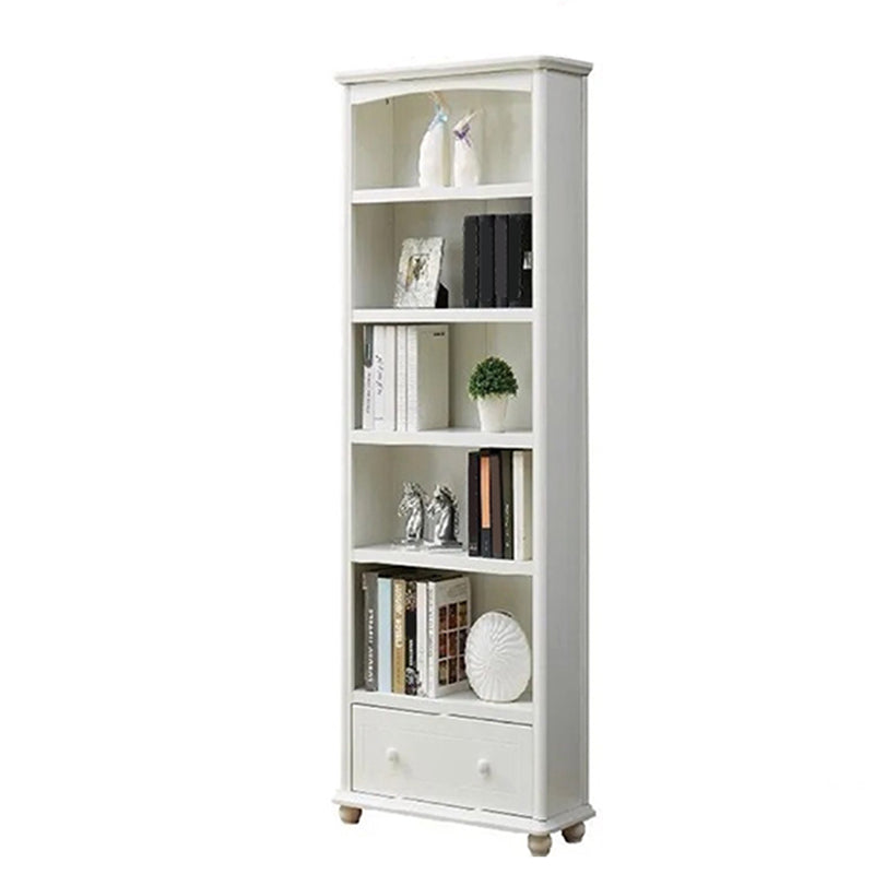 Scandinavian Wood Bookshelf Home Office Closed Back Bookcase
