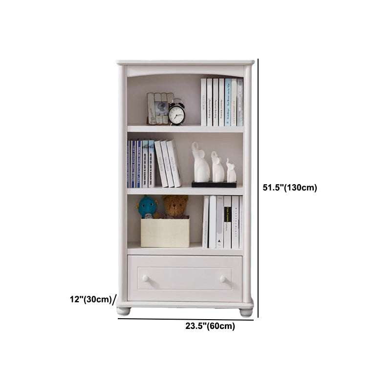 Scandinavian Wood Bookshelf Home Office Closed Back Bookcase