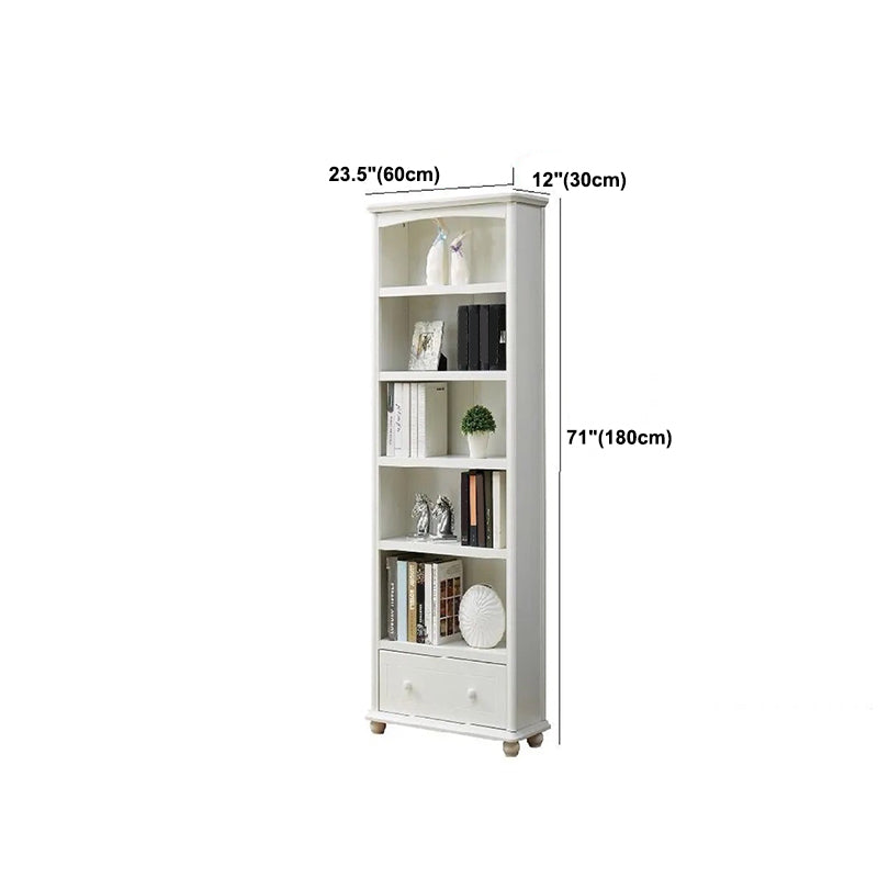 Scandinavian Wood Bookshelf Home Office Closed Back Bookcase