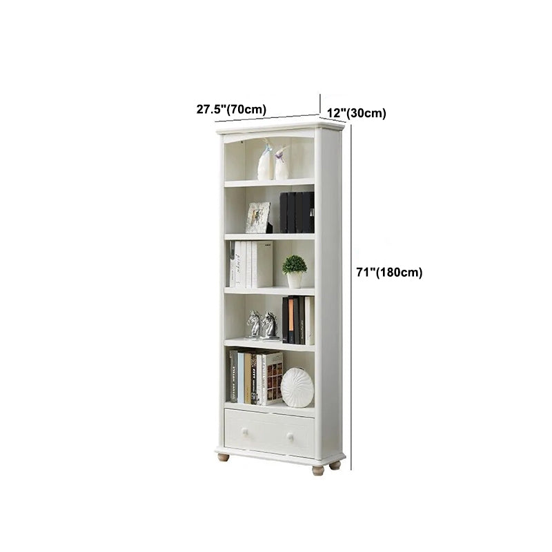 Scandinavian Wood Bookshelf Home Office Closed Back Bookcase