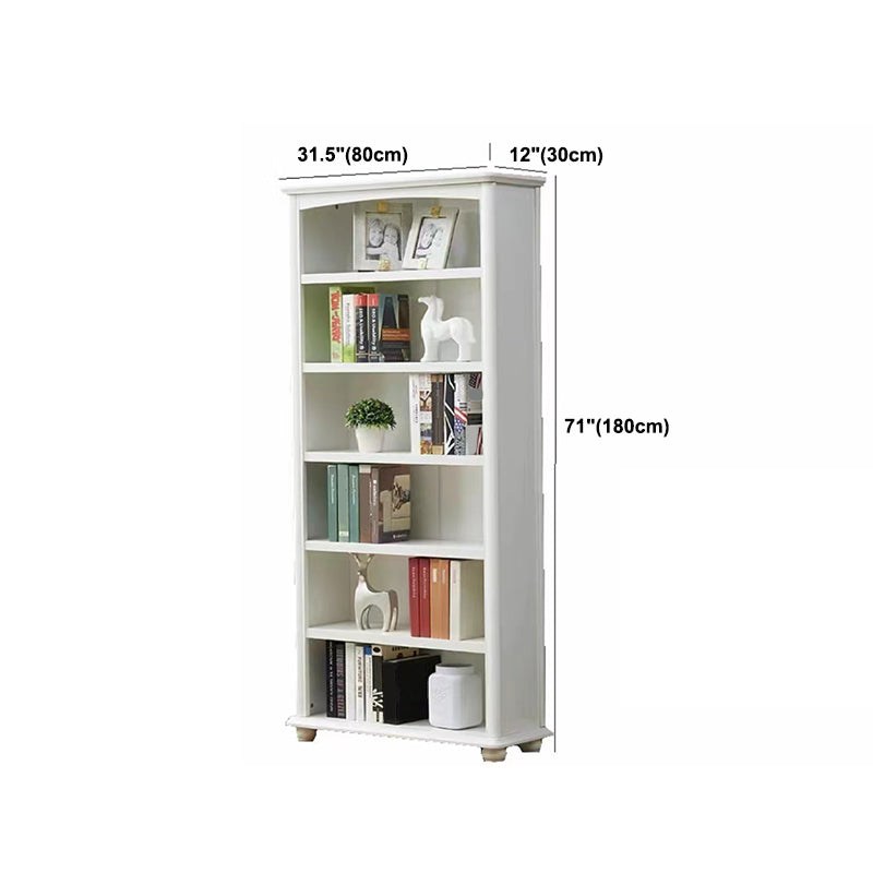 Scandinavian Wood Bookshelf Home Office Closed Back Bookcase