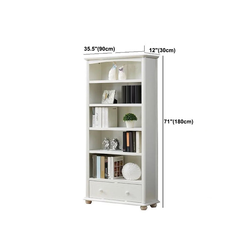 Scandinavian Wood Bookshelf Home Office Closed Back Bookcase