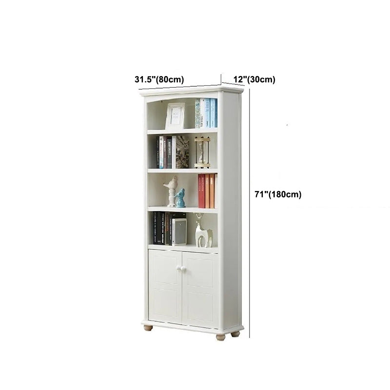 Scandinavian Wood Bookshelf Home Office Closed Back Bookcase