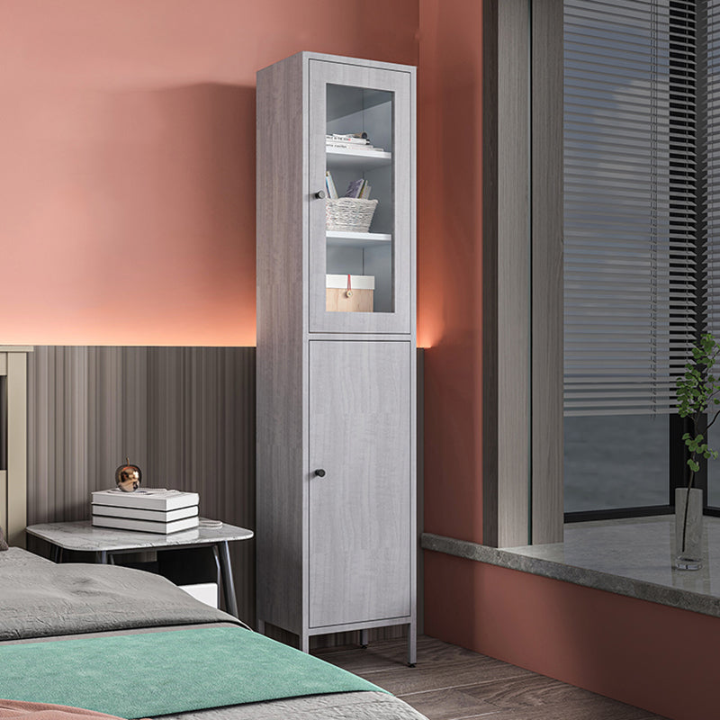 71"H Closed Metal Bookshelf Nordic Home Office Rectangular Bookcase