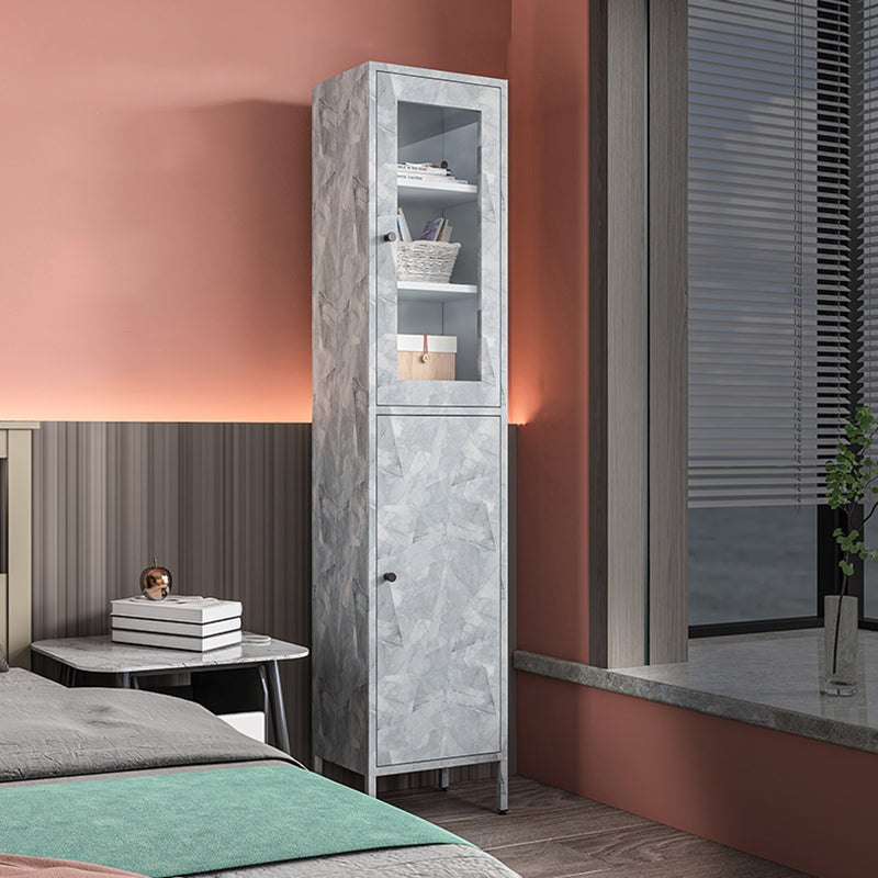 71"H Closed Metal Bookshelf Nordic Home Office Rectangular Bookcase