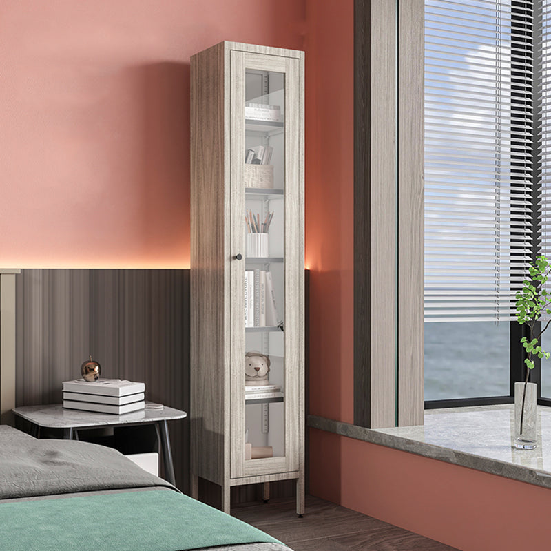 71"H Closed Metal Bookshelf Nordic Home Office Rectangular Bookcase