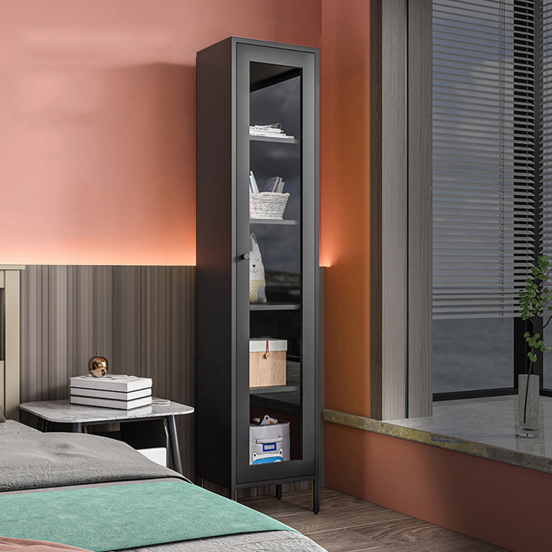 71"H Closed Metal Bookshelf Nordic Home Office Rectangular Bookcase