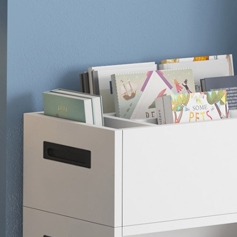 Modern Style Wood Bookshelf Closed Back Bookcase for Home Office