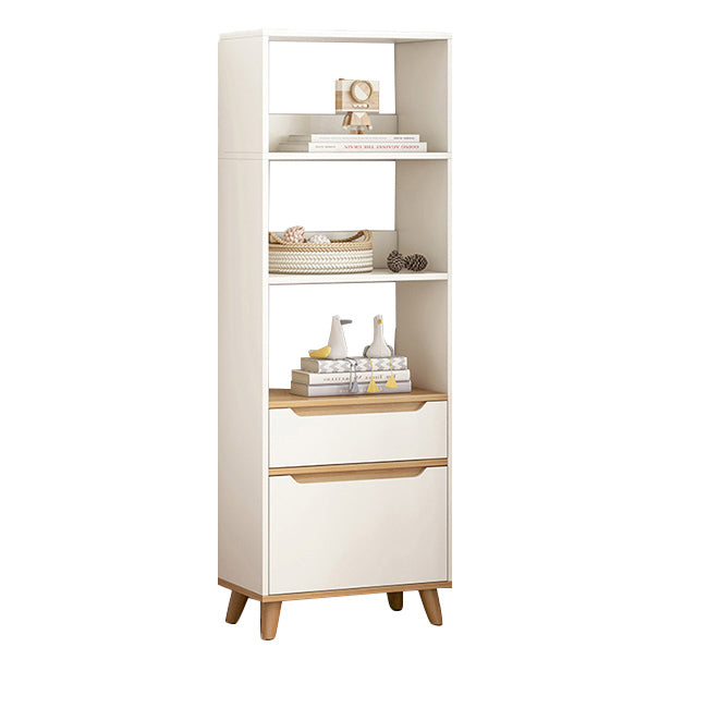 Open Back Bookcase Contemporary Engineer Wood Bookshelf for Home Office