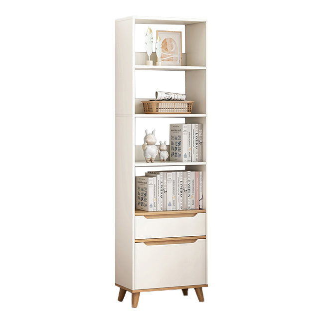 Open Back Bookcase Contemporary Engineer Wood Bookshelf for Home Office