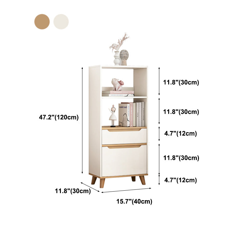 Open Back Bookcase Contemporary Engineer Wood Bookshelf for Home Office