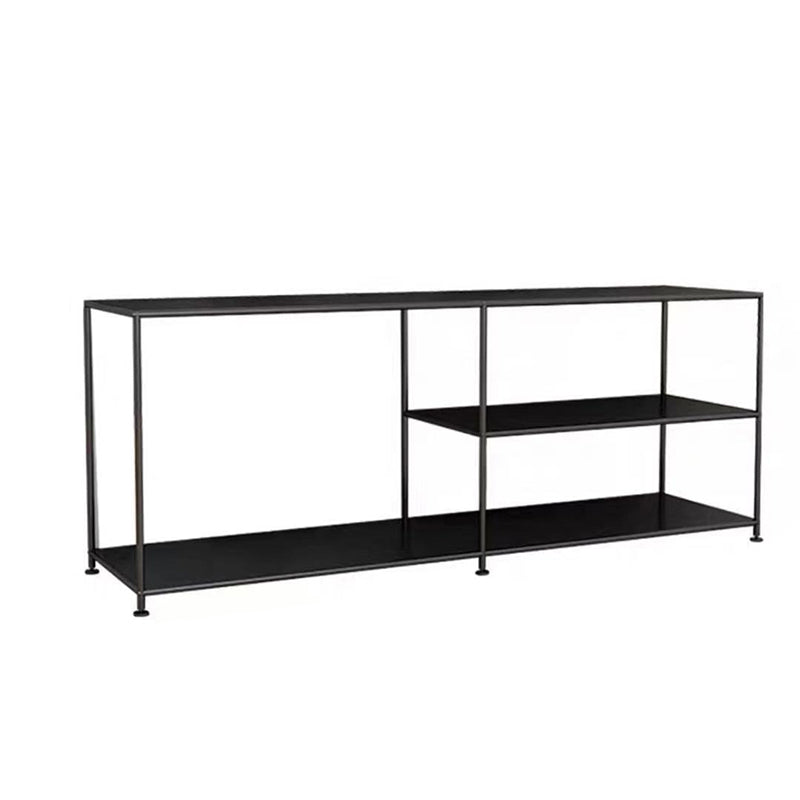 12.99"W TV Stand Open Storage Industrial Style TV Console with 3-shelf