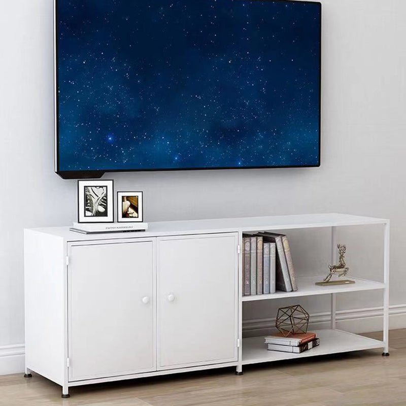 12.99"W TV Stand Open Storage Industrial Style TV Console with 3-shelf