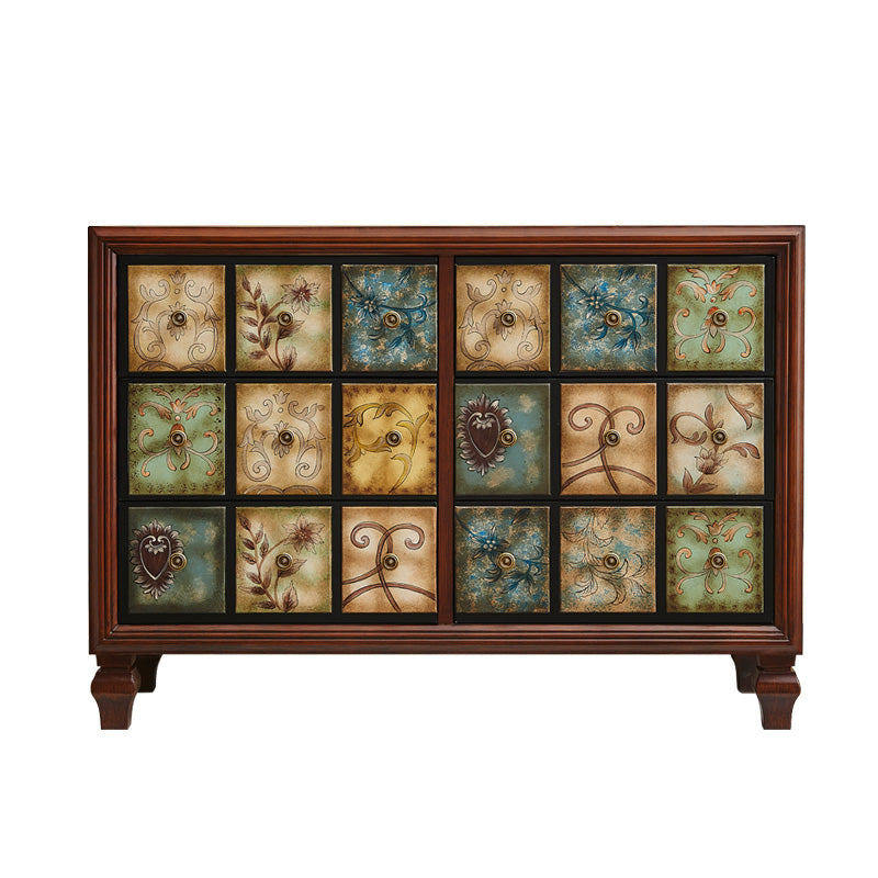 American Retro Storage Chest Solid Wood Storage Chest Dresser for Bedroom