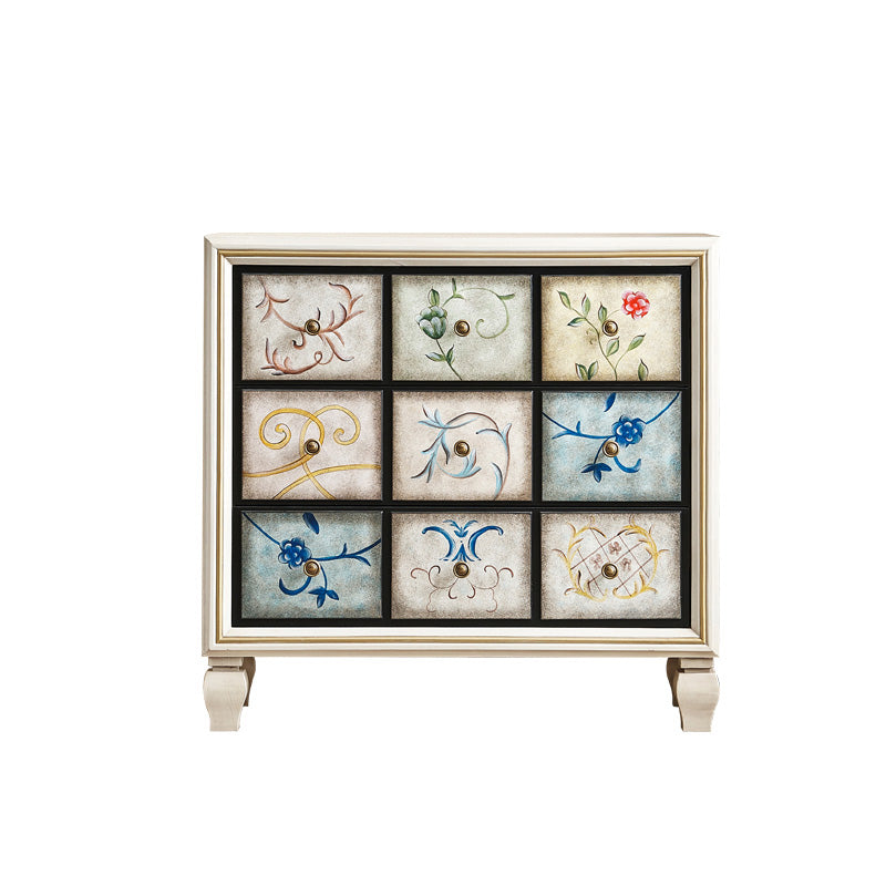 American Retro Storage Chest Solid Wood Storage Chest Dresser for Bedroom