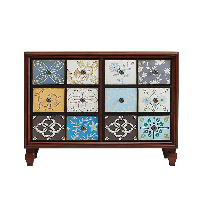 American Retro Storage Chest Solid Wood Storage Chest Dresser for Bedroom