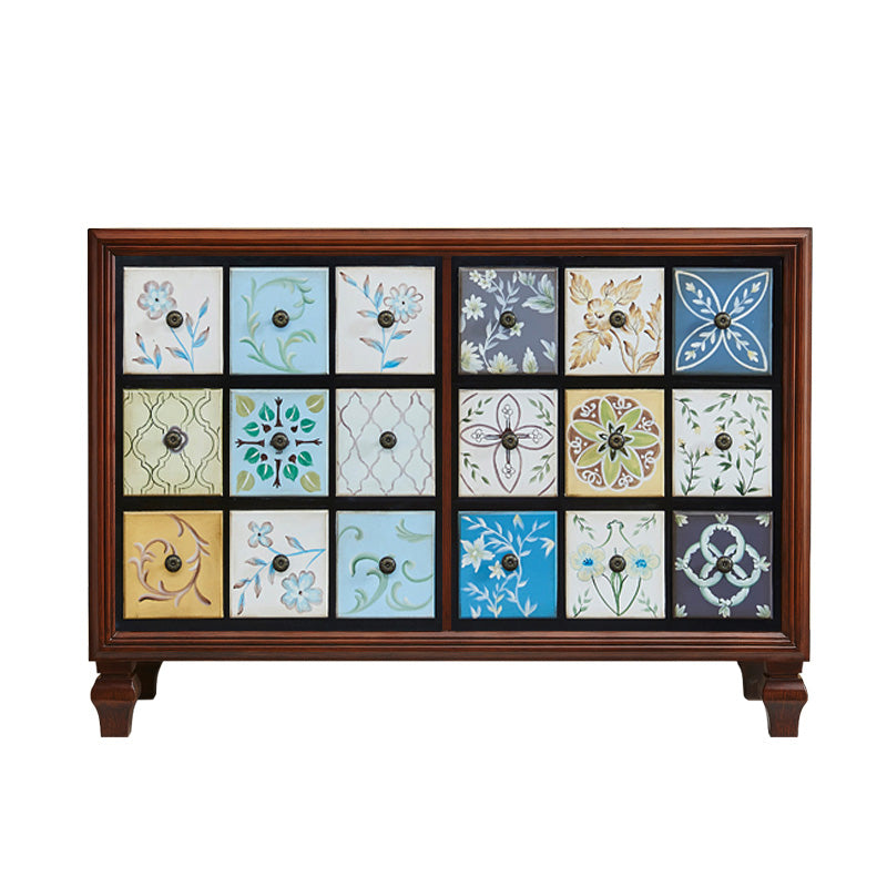 American Retro Storage Chest Solid Wood Storage Chest Dresser for Bedroom