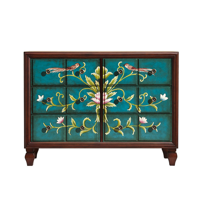 American Retro Storage Chest Solid Wood Storage Chest Dresser for Bedroom