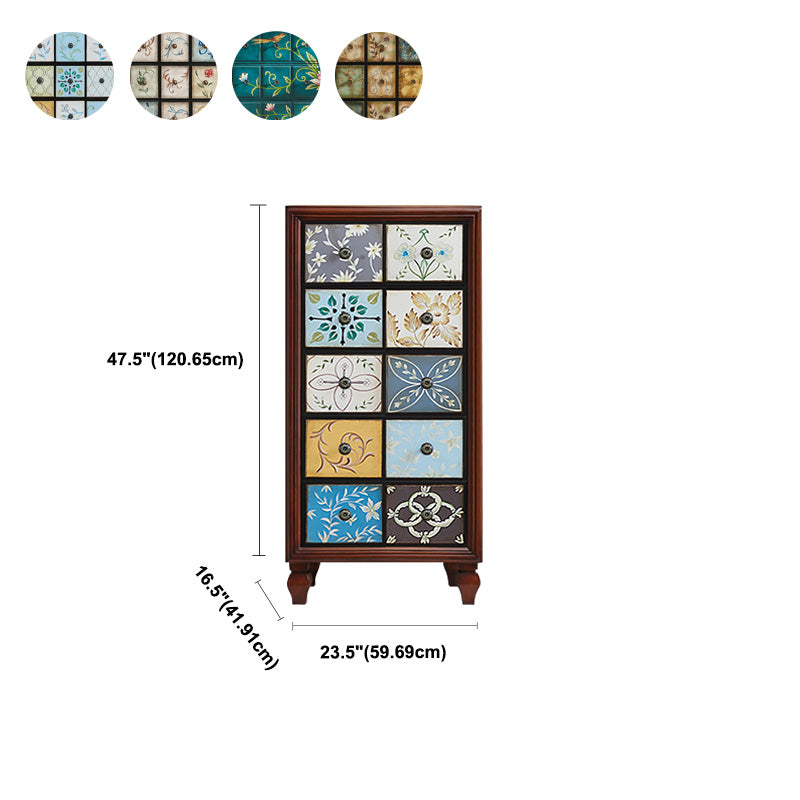 American Retro Storage Chest Solid Wood Storage Chest Dresser for Bedroom