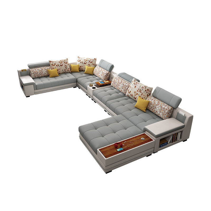 6-Seater Modular Sectional for Living Room 98.43" Wide 161.41" Long