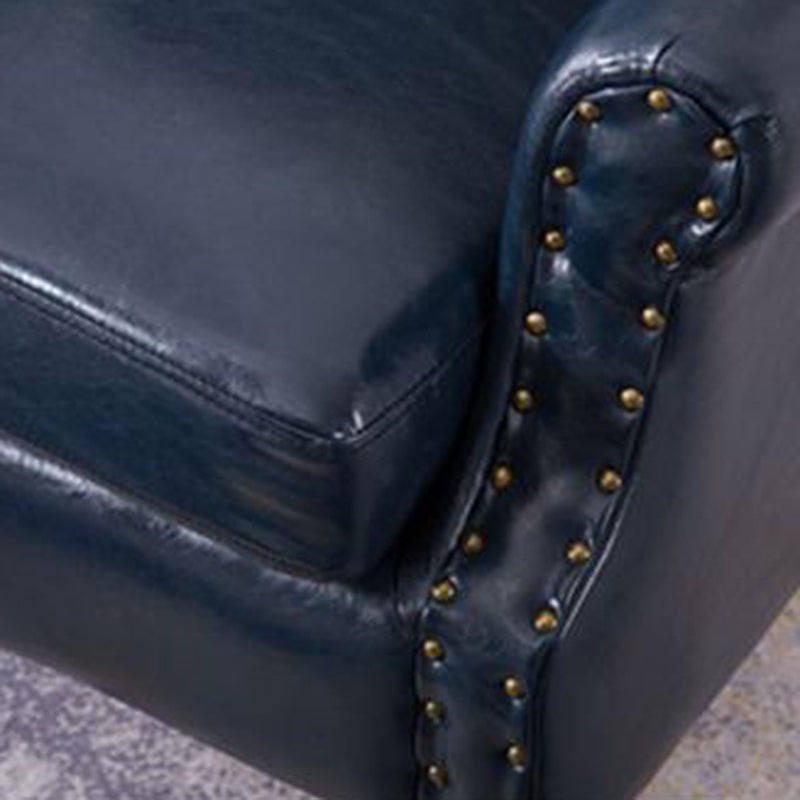 Arm Chair 27.55" L x 27.55" W x 33.46" H Sloped Arms Accent Armchair with Nailhead Trim