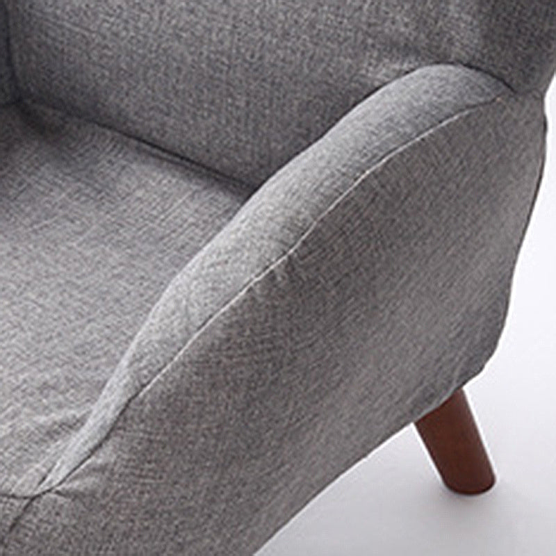 Linen Chair 23.62" L x 21.65" W  Armchair Solid Wood Frame Chair