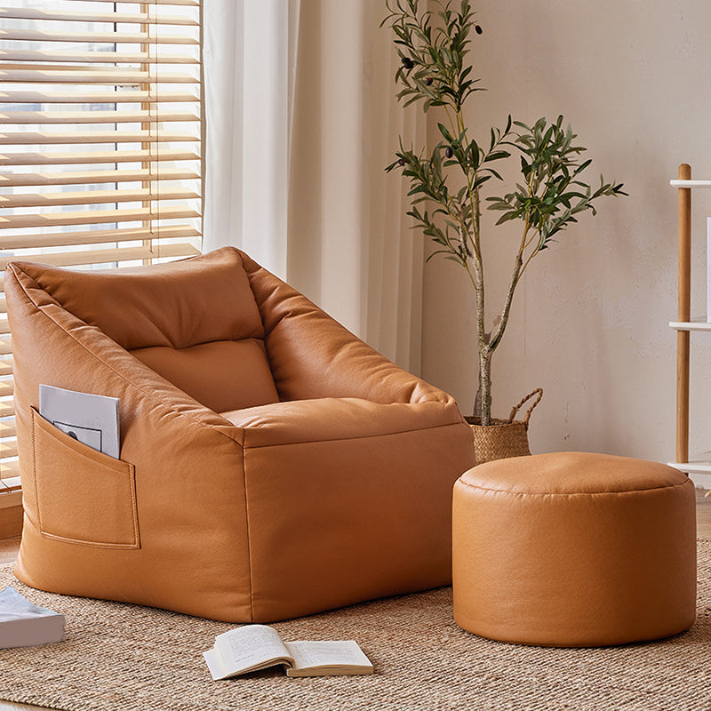 31.49" W x 27.55" D x 27.55" H Bonded Leather Accent Room Chair with Tight Back