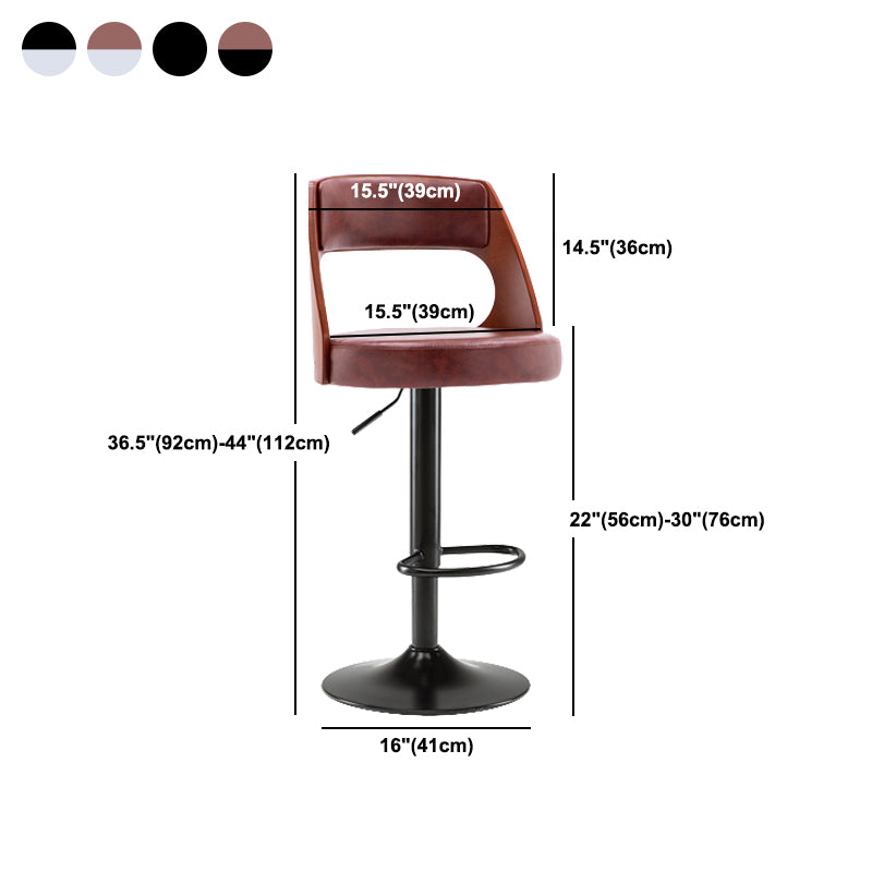 Industrial Style Liftable Bar-stool Metal Counter Bar Stool with Metal Legs for Kitchen