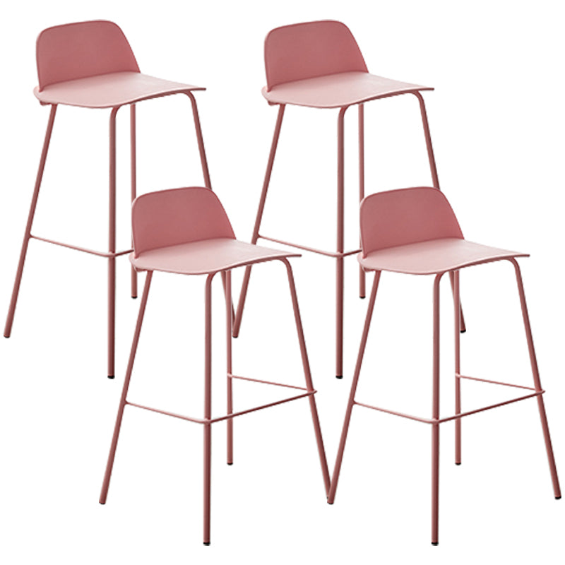 Modern Style Bar-stool Plastic Counter Bar Stool with Metal Legs for Home