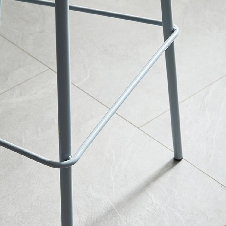 Modern Style Bar-stool Plastic Counter Bar Stool with Metal Legs for Home