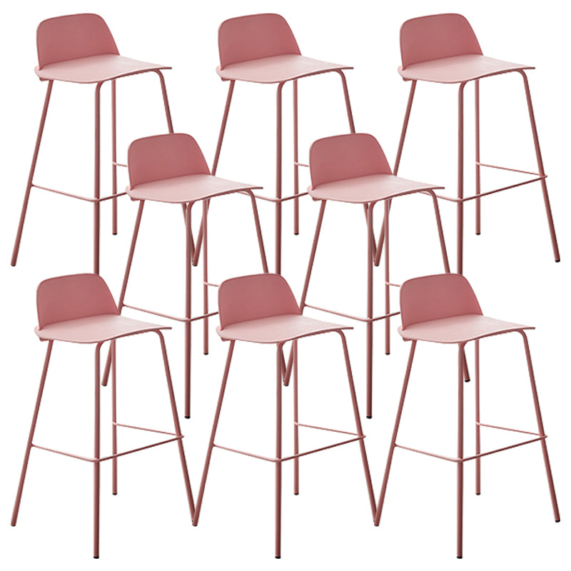 Modern Style Bar-stool Plastic Counter Bar Stool with Metal Legs for Home