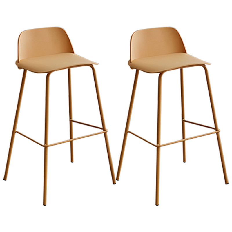 Modern Style Bar-stool Plastic Counter Bar Stool with Metal Legs for Home