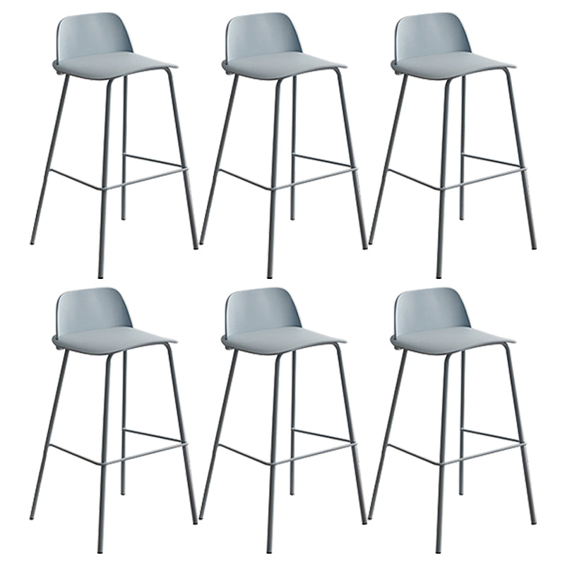 Modern Style Bar-stool Plastic Counter Bar Stool with Metal Legs for Home